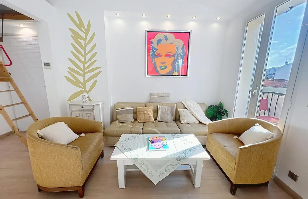 Cannes Close Centre 2 Bedroom 2 Bath Mezzanine & Balconies Exceptional Rating Ideal Families Easy Parking By Olam Properties-1