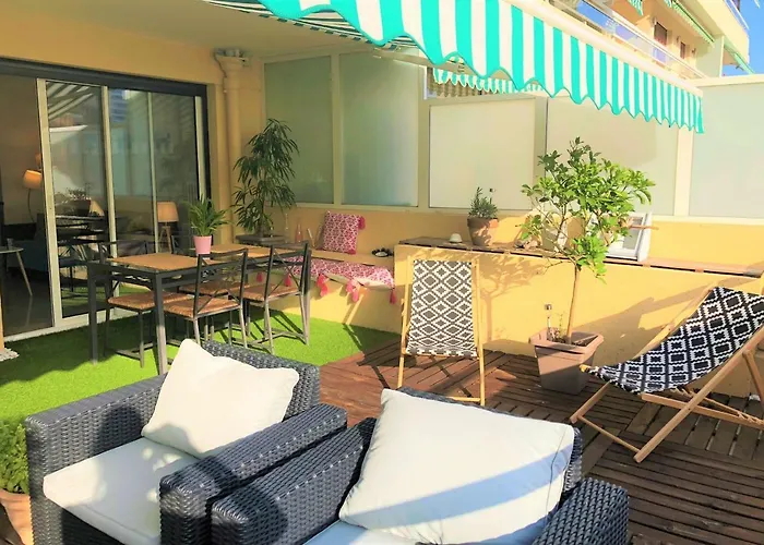 Haustierfreundliches Cosy Lumineux 1 Chambre Calme Central-Terrasse 10 Minutes Palais 5 Min Centre Cannes
